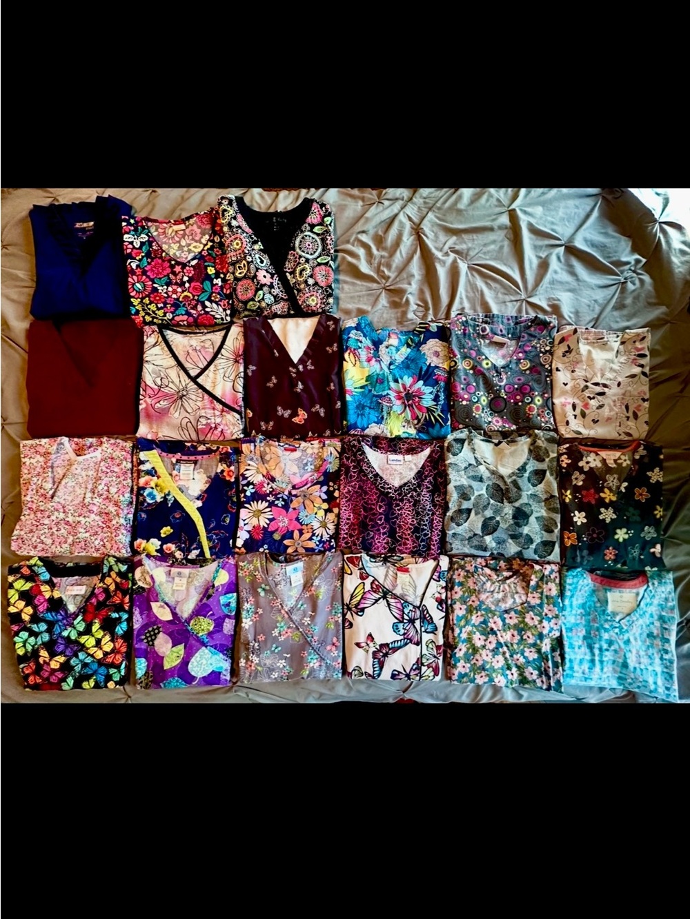 Lot of 21 Medium Scrub Tops
